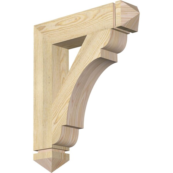 Ekena Millwork Olympic Arts & Crafts Rough Sawn Bracket, Douglas Fir, 4"W x 20"D x 24"H BKT04X20X24OLY03RDF - main